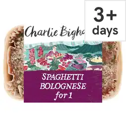 Tesco Charlie Bigham's Spaghetti Bolognese for 1 360g offer