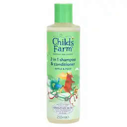 Tesco Childs Farm 2 in1 Shampoo & Conditioner Apple & Pear 250ml offer