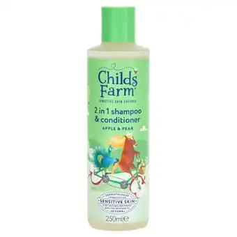 Tesco Childs Farm 2 in1 Shampoo & Conditioner Apple & Pear 250ml offer