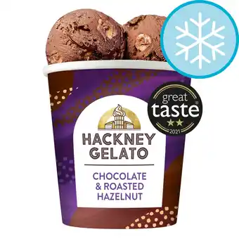 Tesco Hackney Gelato Chocolate & Roasted Hazelnut 460Ml offer