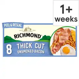 Tesco Richmond 8 Thick Cut Unsmoked Back Bacon 280g offer