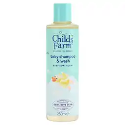 Tesco Childs Farm Baby Shampoo & Body Wash Baby Soft Scent 250ml offer