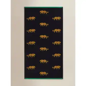Asda George Home Black Dark Garden Tiger Cotton Towel Range offer