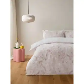 Asda George Home Pink Marble Effect Duvet Set - King offer