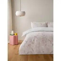 Asda George Home Pink Marble Effect Duvet Set - Single offer