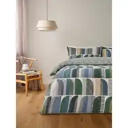 Asda George Home Green Arch Geo Reversible Duvet Set - Double offer