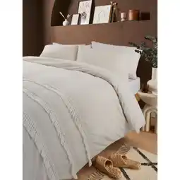 Asda George Home Cream Macrame Tassel Duvet Set - King offer