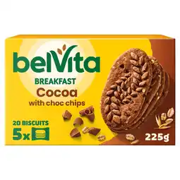 Morrisons Belvita Breakfast Cocoa With Choc Chips Cereal Bars 5 Pack offer