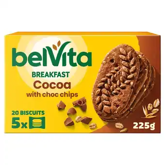 Morrisons Belvita Breakfast Cocoa With Choc Chips Cereal Bars 5 Pack offer