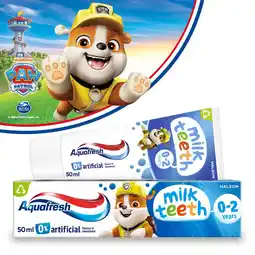 Morrisons Aquafresh Kids Milk Teeth Fluoride Toothpaste For Ages 0-2 offer