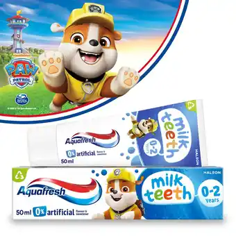 Morrisons Aquafresh Kids Milk Teeth Fluoride Toothpaste For Ages 0-2 offer
