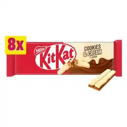 Morrisons KitKat 2 Finger Cookies & Cream Chocolate Biscuit Bar 8 Pack Multipack offer