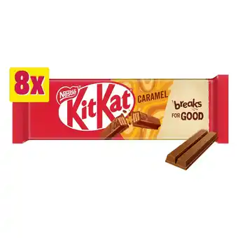 Morrisons KitKat 2 Finger Caramel Milk Chocolate Biscuit Bars 8 Pack Multipack offer