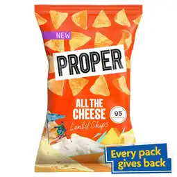 Morrisons Proper Chips All The Cheese Lentil Chips 85g offer
