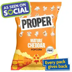 Morrisons Proper Corn Mature Cheddar Popcorn 70g offer