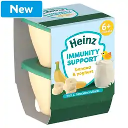 Morrisons Heinz Banana & Yoghurt Immunity Support Pot 6+ Months 2x100g offer