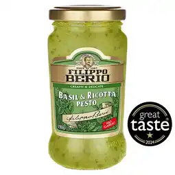 Morrisons Filippo Berio Basil & Ricotta Pesto 190g offer