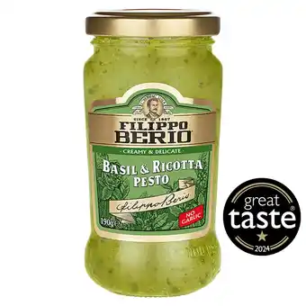 Morrisons Filippo Berio Basil & Ricotta Pesto 190g offer