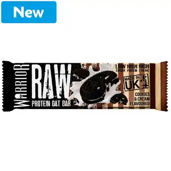 Morrisons Warrior Raw Protein Flapjack Cookies And Cream 75g offer