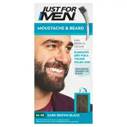 Morrisons Just For Men Moustache & Beard Dark Brown - Black offer