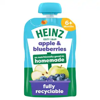 Morrisons Heinz Apple & Blueberry Puree 6 Months Plus 100g offer