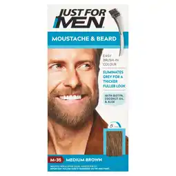 Morrisons Just For Men Beard & Moustache Medium Brown offer