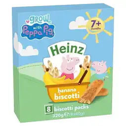 Morrisons Heinz Peppa Pig Banana Biscotti 7+ Months 8x40g offer