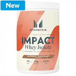 Morrisons Myprotein Impact Whey Isolate Natural Chocolate Tub 480g offer