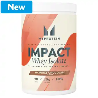 Morrisons Myprotein Impact Whey Isolate Natural Chocolate Tub 480g offer