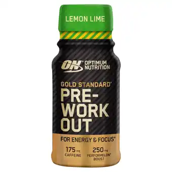 Morrisons Optimum Nutrition Pre Workout Shot Lemon Lime offer