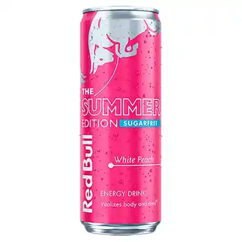 Morrisons Red Bull Summer Edition White Peach 2025 355ml offer