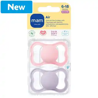 Morrisons MAM Air 6-18m Soother 2pk offer
