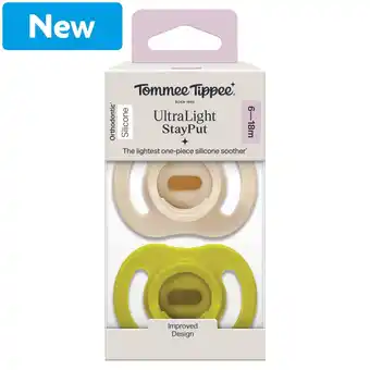 Morrisons Tommee Tippee Ultra-Light Stayput Soother 6-18 Months offer