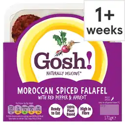 Tesco Gosh Moroccan Spiced Falafel 171G offer