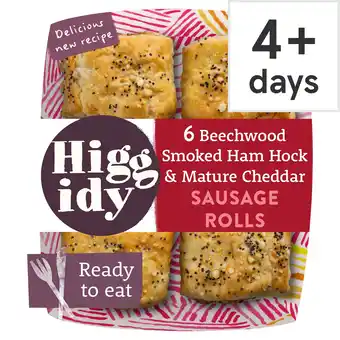 Tesco Higgidy Ham Hock & Mature Cheddar Sausage Rolls 160g offer
