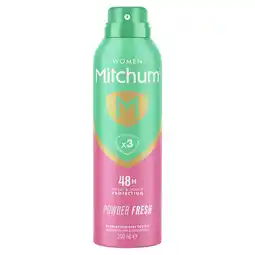 Tesco Mitchum Powder Fresh Antiperspirant Deodorant 200Ml offer