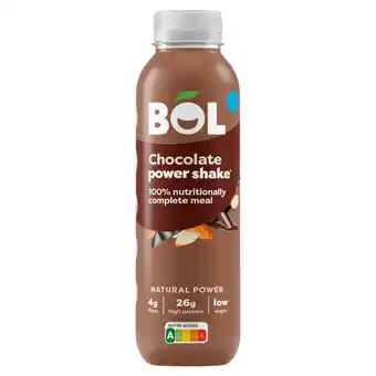 Tesco BOL Chocolate Power Shake 410g offer