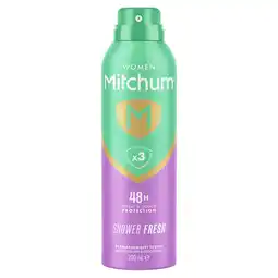 Tesco Mitchum Shower Fresh Antiperspirant Deodorant 200Ml offer