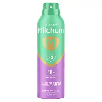Tesco Mitchum Shower Fresh Antiperspirant Deodorant 200Ml offer