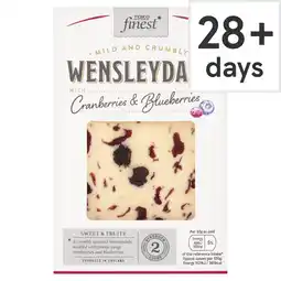 Tesco Tesco Finest Wensleydale Cheese Cranberries & Blueberry 200G offer