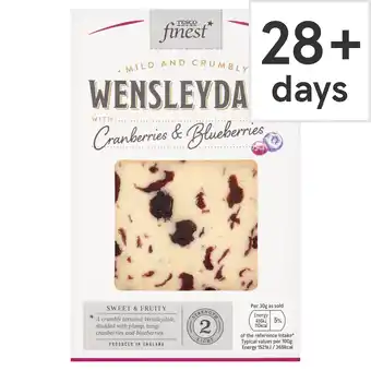 Tesco Tesco Finest Wensleydale Cheese Cranberries & Blueberry 200G offer