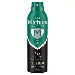 Tesco Mitchum Mens Pure Energy Antiperspirant Deodorant 200Ml offer