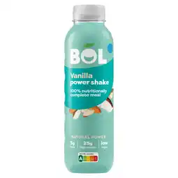 Tesco BOL Vanilla Power Shake 410g offer