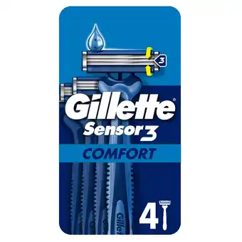 Tesco Gillette Sensor3 Men's Disposable Razors 4 Pack offer