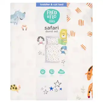 Tesco Fred & Flo Safari toddler bedding set offer