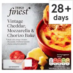 Tesco Tesco Finest Cheddar Mozzarella & Chorizo Bake 150G offer