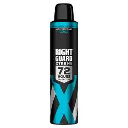Tesco Right Guard Xtreme Male 72 Hours Protection Anti-Perspirant Cool 250ml offer