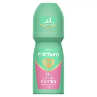 Tesco Mitchum Powder Fresh Roll On100ml offer