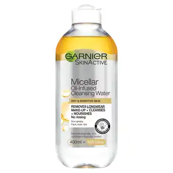 Tesco Garnier Micellar Water Oil Infused 400Ml offer