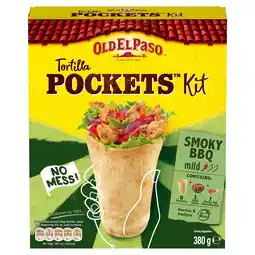 Tesco Old El Paso Mild Smoky Bbq Tortilla Pockets Kit 380G offer